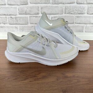 ❤️Nike Quest 4 Road Women's Running Shoes 9 Grey Beige Sport Sneaker DA1106-100